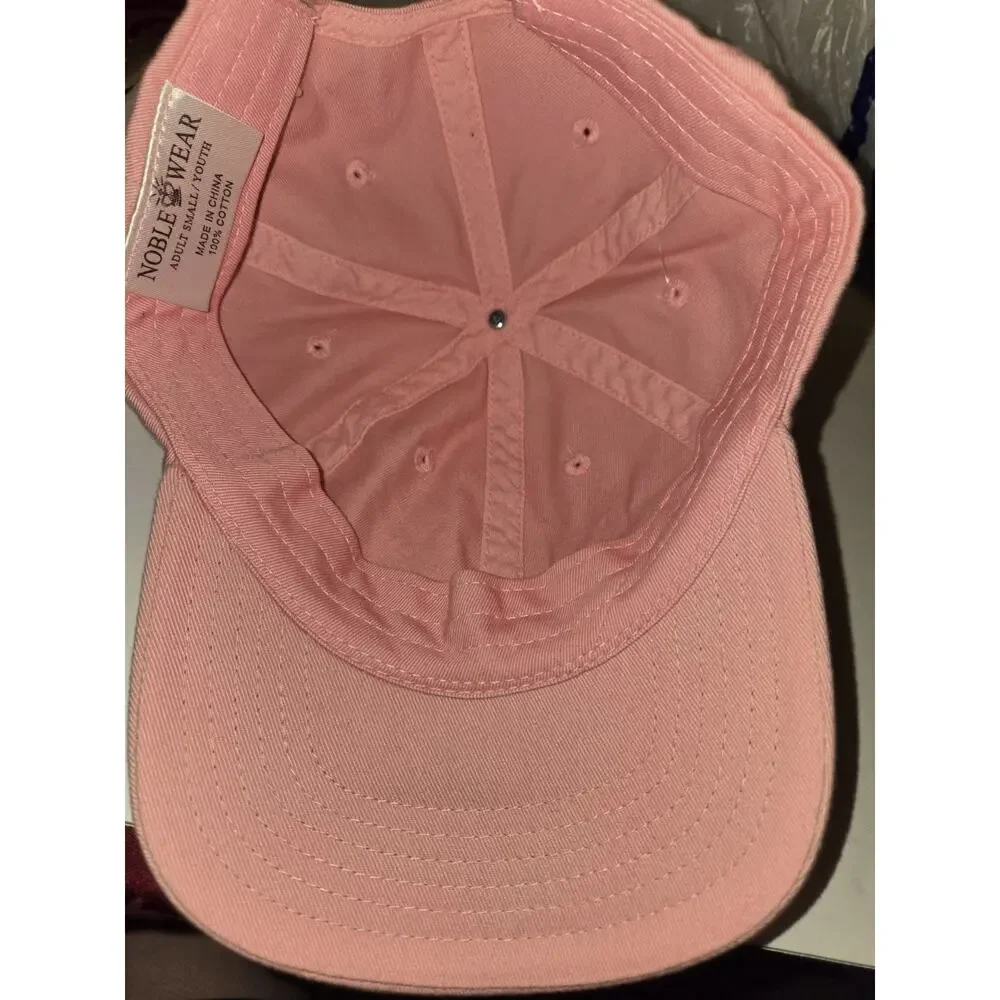 Cabela's Girls XL or Small Adult Adjustable Hat Cap Ball Cap Pink w Moose Stars